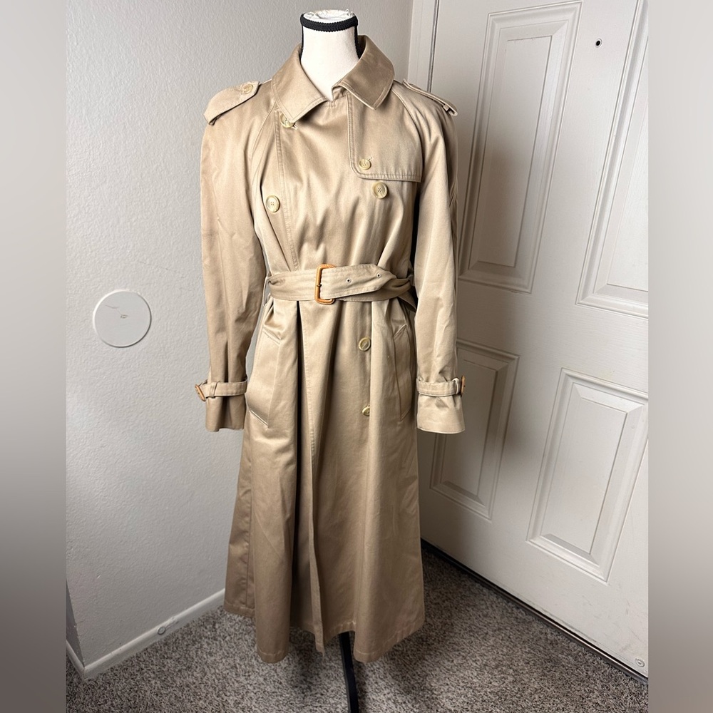 Evan Picone Beige Trench Coat
